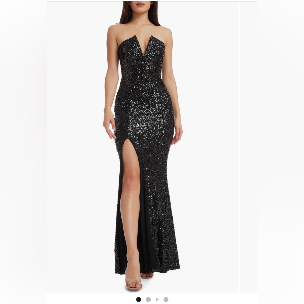 Frenanda Sequin Strapless Dress